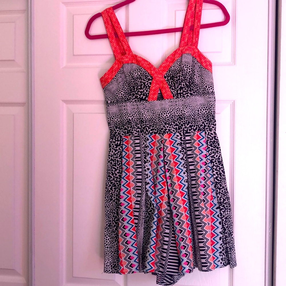 Colorful Romper with Pockets